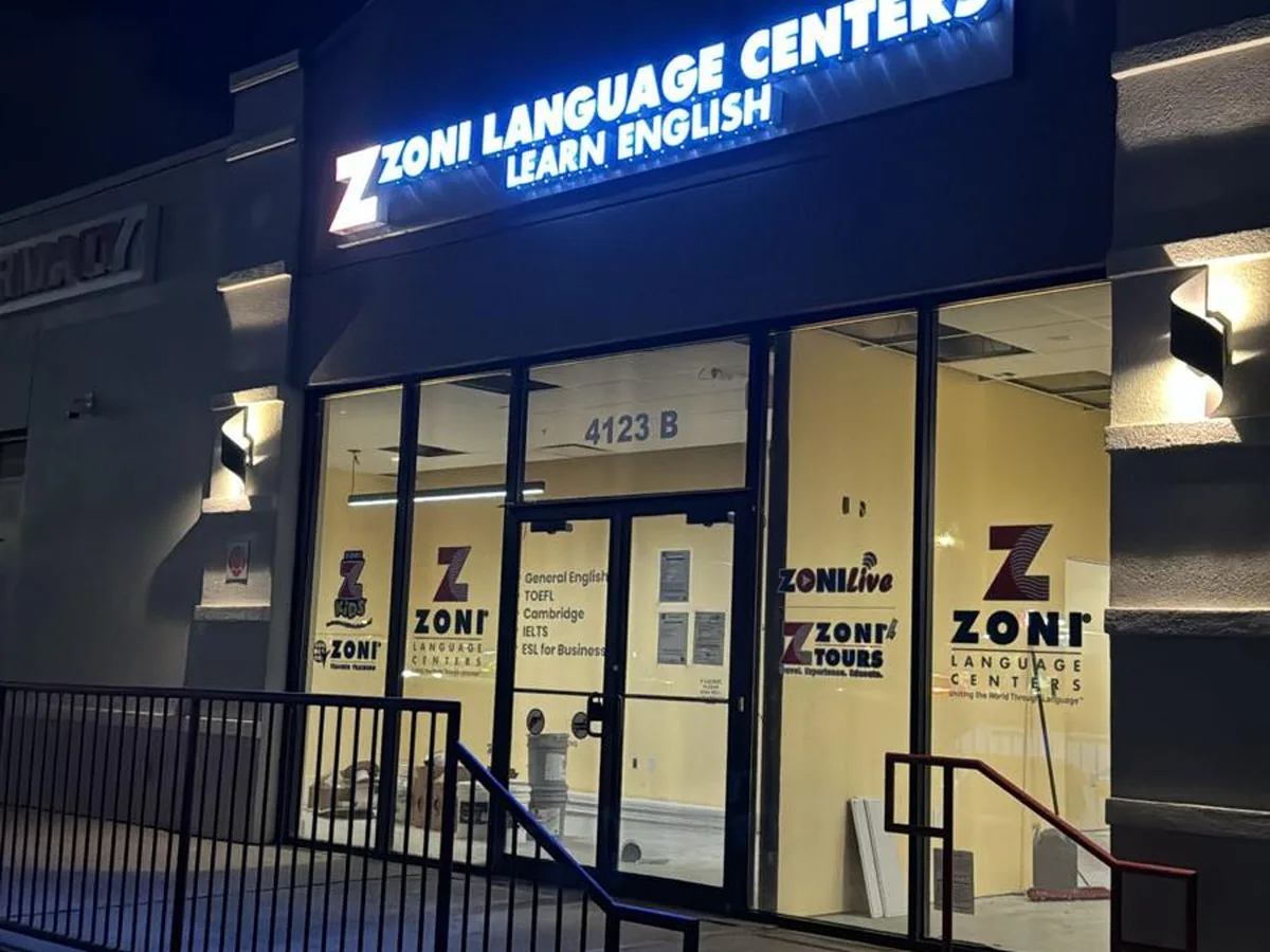 Zoni Language Centers — sign built and installed by Signs VW Orlando